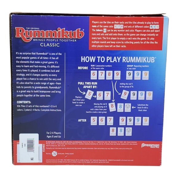 Pressman Rummikub Bonus Edition Board Game – Tile Rummy Family Game 2-4 Players - Picture 5 of 14